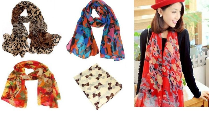 3 trendi marame s različitim motivima, dimenzija 170 x 60 cm