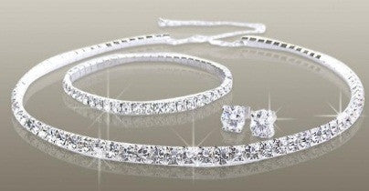 Tri Set komplet nakita s elementima kristala