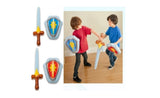 2 dječja viteška kompleta - mač i štit na napuhavanje